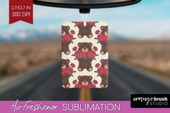 Teddy Bear Air Freshener PNG - Valentine PNG Sublimation Product Image 1