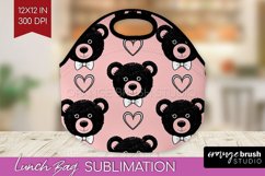 Teddy Bear Lunch Bag - Valentine Lunch Bug PNG Sublimation Product Image 1