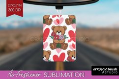 Teddy Bear Air Freshener PNG - Valentine PNG Sublimation Product Image 1