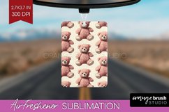 Teddy Bear Air Freshener PNG - Valentine PNG Sublimation Product Image 1