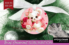 Teddy Bear Valentine Ornament PNG Cute Valentines Day PNG Product Image 1