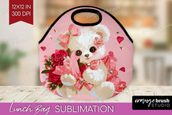 Teddy Bear Valentine Lunch Bag Cute Valentines Day Lunch Bug Product Image 1