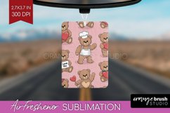 Teddy Bear Air Freshener PNG - Valentine PNG Sublimation Product Image 1