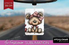 Teddy Bear Valentine Air Freshener PNG Whimsical Animal PNG Product Image 1