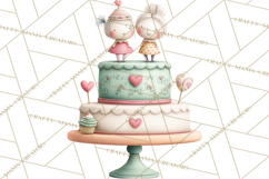 Teddy Bear Bakery Valentine Clipart PNG Product Image 2