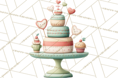 Teddy Bear Bakery Valentine Clipart PNG Product Image 4