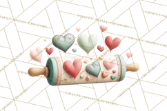 Teddy Bear Bakery Valentine Clipart PNG Product Image 3