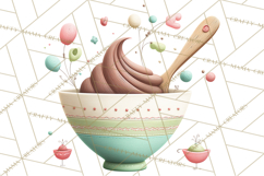 Teddy Bear Bakery Valentine Clipart PNG Product Image 5