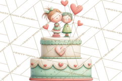 Teddy Bear Bakery Valentine Clipart PNG Product Image 4
