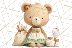 Teddy Bear Bakery Valentine Clipart PNG Product Image 2