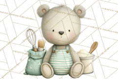 Teddy Bear Bakery Valentine Clipart PNG Product Image 3