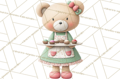Teddy Bear Bakery Valentine Clipart PNG Product Image 3