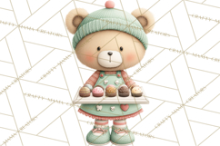 Teddy Bear Bakery Valentine Clipart PNG Product Image 4