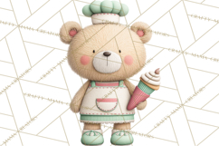 Teddy Bear Bakery Valentine Clipart PNG Product Image 5