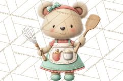 Teddy Bear Bakery Valentine Clipart PNG Product Image 2