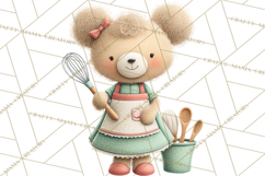 Teddy Bear Bakery Valentine Clipart PNG Product Image 3