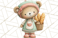 Teddy Bear Bakery Valentine Clipart PNG Product Image 3
