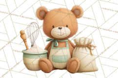 Teddy Bear Bakery Valentine Clipart PNG Product Image 4