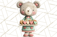 Teddy Bear Bakery Valentine Clipart PNG Product Image 5