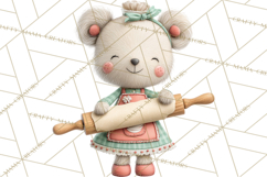 Teddy Bear Bakery Valentine Clipart PNG Product Image 5