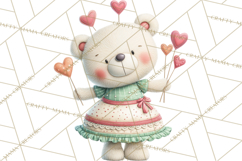Teddy Bear Bakery Valentine Clipart PNG Product Image 2