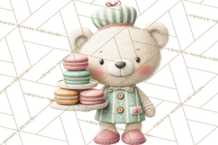 Teddy Bear Bakery Valentine Clipart PNG Product Image 5