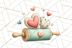 Teddy Bear Bakery Valentine Clipart PNG Product Image 5