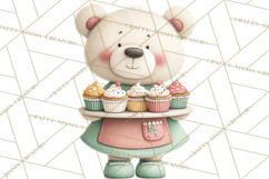 Teddy Bear Bakery Valentine Clipart PNG Product Image 2
