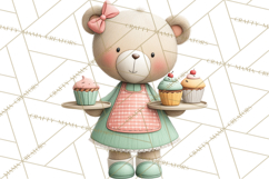 Teddy Bear Bakery Valentine Clipart PNG Product Image 2