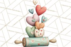 Teddy Bear Bakery Valentine Clipart PNG Product Image 5