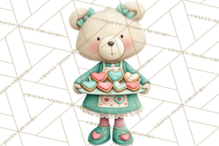Teddy Bear Bakery Valentine Clipart PNG Product Image 2