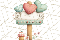 Teddy Bear Bakery Valentine Clipart PNG Product Image 5