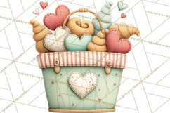 Teddy Bear Bakery Valentine Clipart PNG Product Image 5