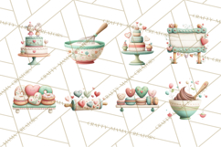 Teddy Bear Bakery Valentine Clipart PNG Product Image 3