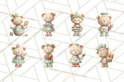 Teddy Bear Bakery Valentine Clipart PNG Product Image 5