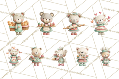 Teddy Bear Bakery Valentine Clipart PNG Product Image 7