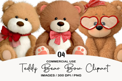 Teddy Bear Bow Clipart Product Image 1