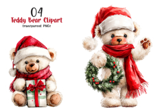 Teddy Bear Christmas Clipart Product Image 1