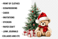 Teddy Bear Christmas Clipart Product Image 2