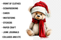 Teddy Bear Christmas Clipart Product Image 2