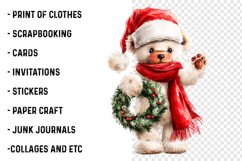Teddy Bear Christmas Clipart Product Image 2
