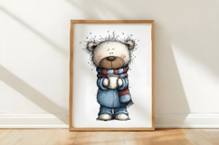 Teddy Bear Christmas Clipart Product Image 3