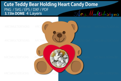 Teddy bear holding heart candy dome Product Image 3