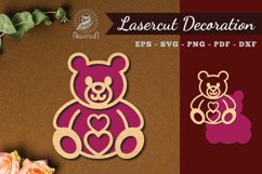 Teddy Bear Laser Cut Decoration Product Image 1