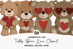 Teddy Bear Love Clipart Product Image 1