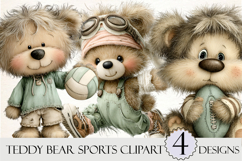 Teddy Bear Sports Clipart Product Image 1