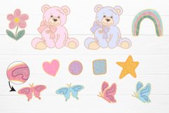 Sublimation Teddy Bear Stitched Patches, PNG files Product Image 2