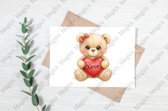 Teddy Bear Valentine Coquette Png Product Image 3