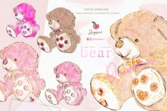 Teddy Bear Clipart, glam doodle art, png files 106 Product Image 1