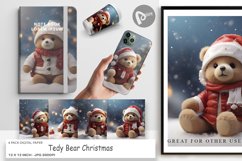 Digital Paper Tedy Bear Christmas Product Image 1